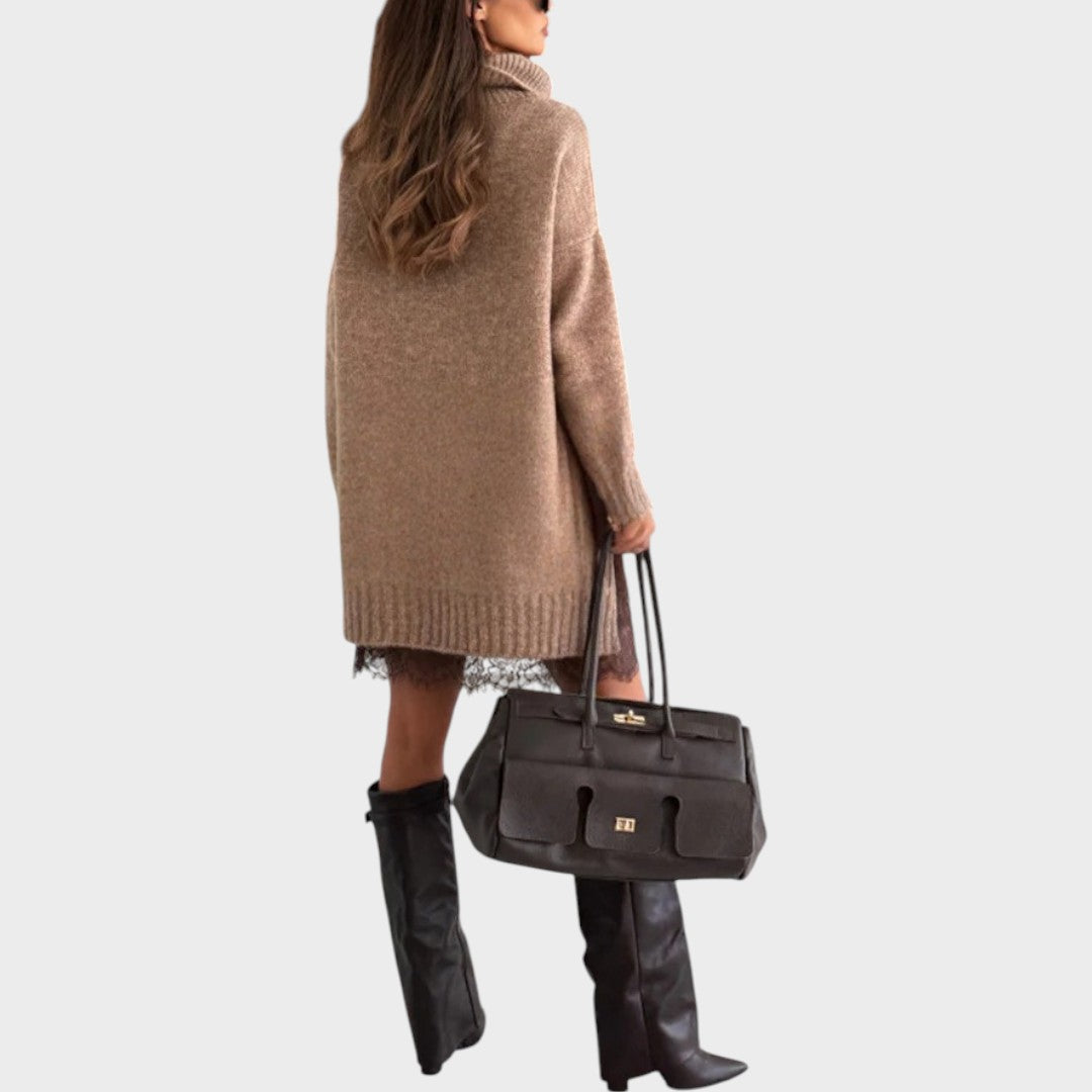 Aurora | Pullover für Damen mit Rollkragen und Rundhalsausschnitt