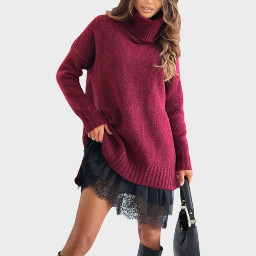 Aurora | Pullover für Damen mit Rollkragen und Rundhalsausschnitt
