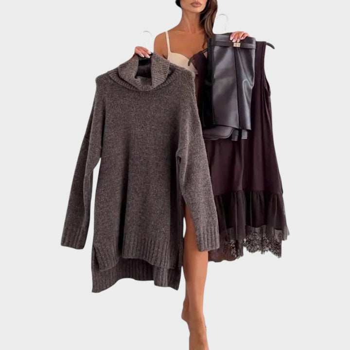 Aurora | Pullover für Damen mit Rollkragen und Rundhalsausschnitt