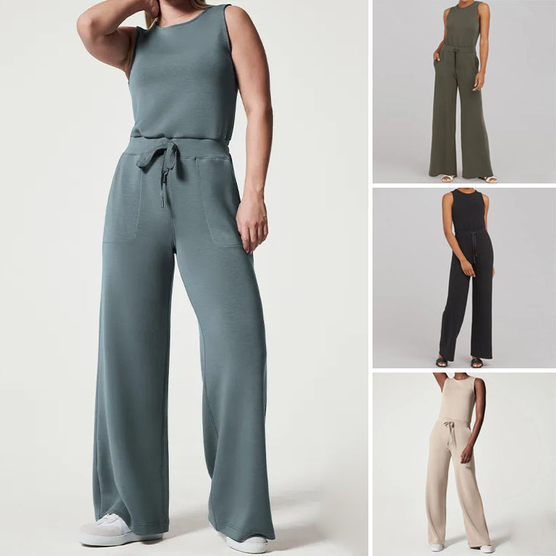 Diana | Élégance Allure Jumpsuit für Damen mit Rundhalsausschnitt
