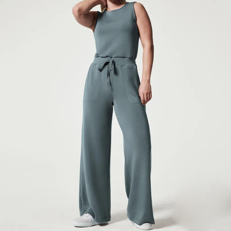 Diana | Élégance Allure Jumpsuit für Damen mit Rundhalsausschnitt