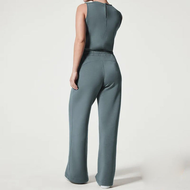 Diana | Élégance Allure Jumpsuit für Damen mit Rundhalsausschnitt