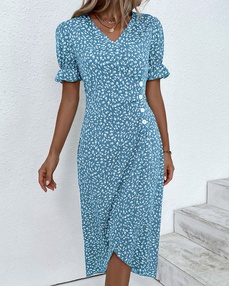 Ellaine | Florales Bauchbedeckendes Sommerkleid für Damen