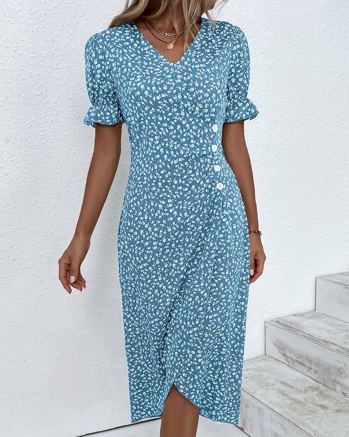 Ellaine | Florales Bauchbedeckendes Sommerkleid für Damen