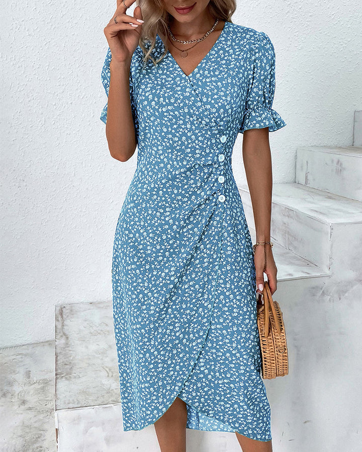 Ellaine | Florales Bauchbedeckendes Sommerkleid für Damen