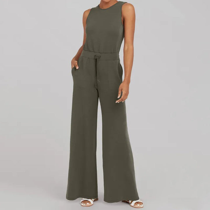Diana | Élégance Allure Jumpsuit für Damen mit Rundhalsausschnitt