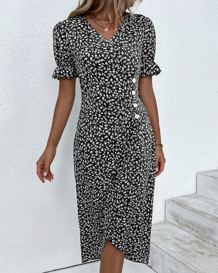 Ellaine | Florales Bauchbedeckendes Sommerkleid für Damen
