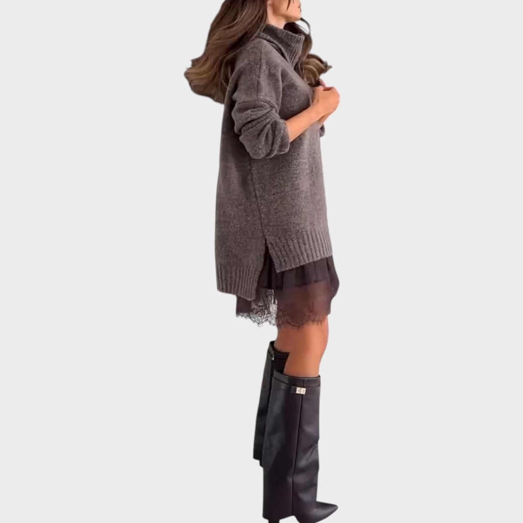Aurora | Pullover für Damen mit Rollkragen und Rundhalsausschnitt