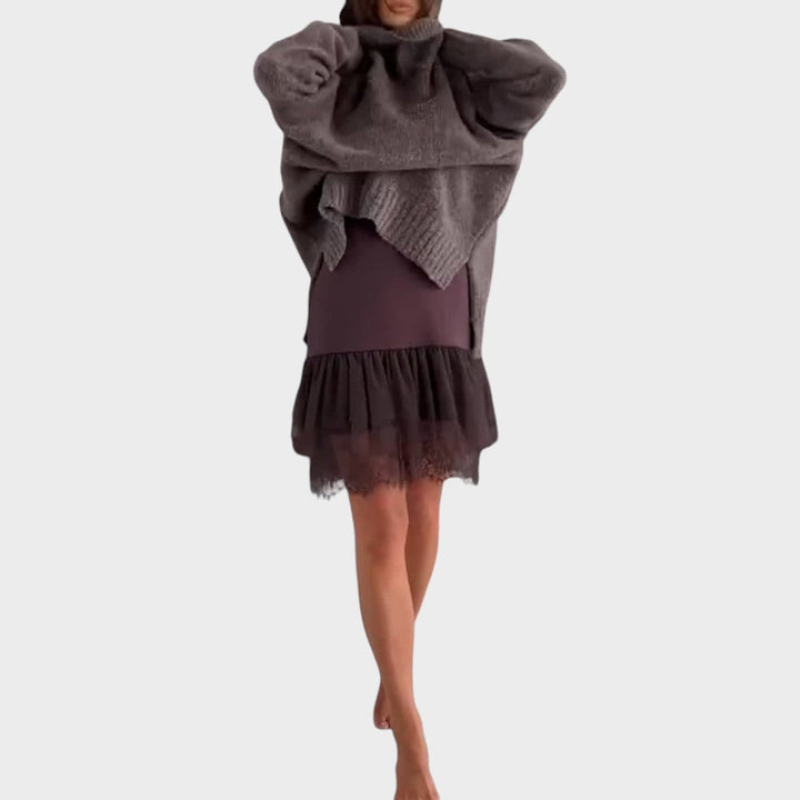 Aurora | Pullover für Damen mit Rollkragen und Rundhalsausschnitt