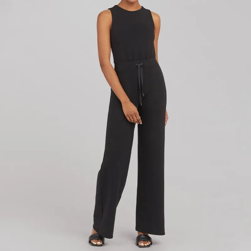 Diana | Élégance Allure Jumpsuit für Damen mit Rundhalsausschnitt