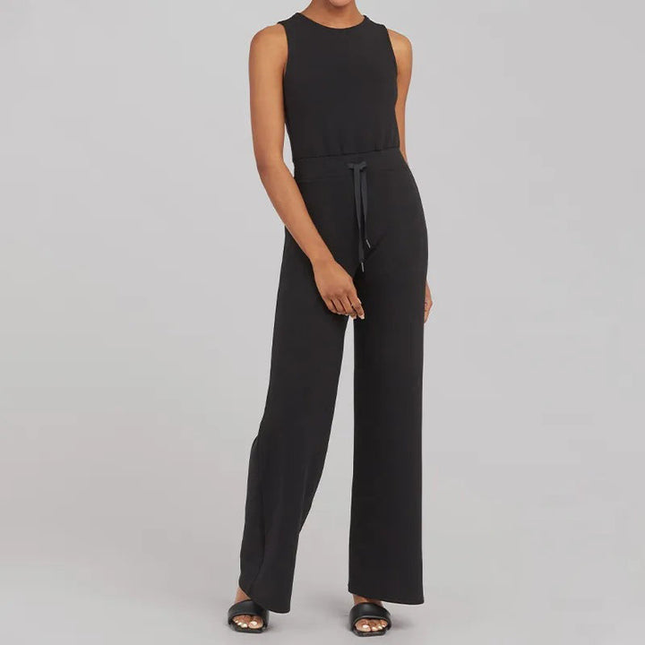 Diana | Élégance Allure Jumpsuit für Damen mit Rundhalsausschnitt