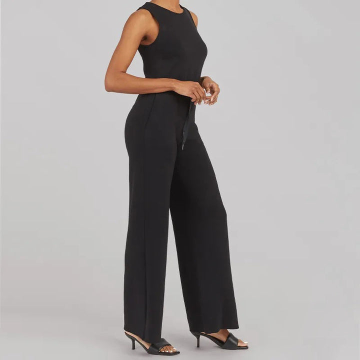 Diana | Élégance Allure Jumpsuit für Damen mit Rundhalsausschnitt