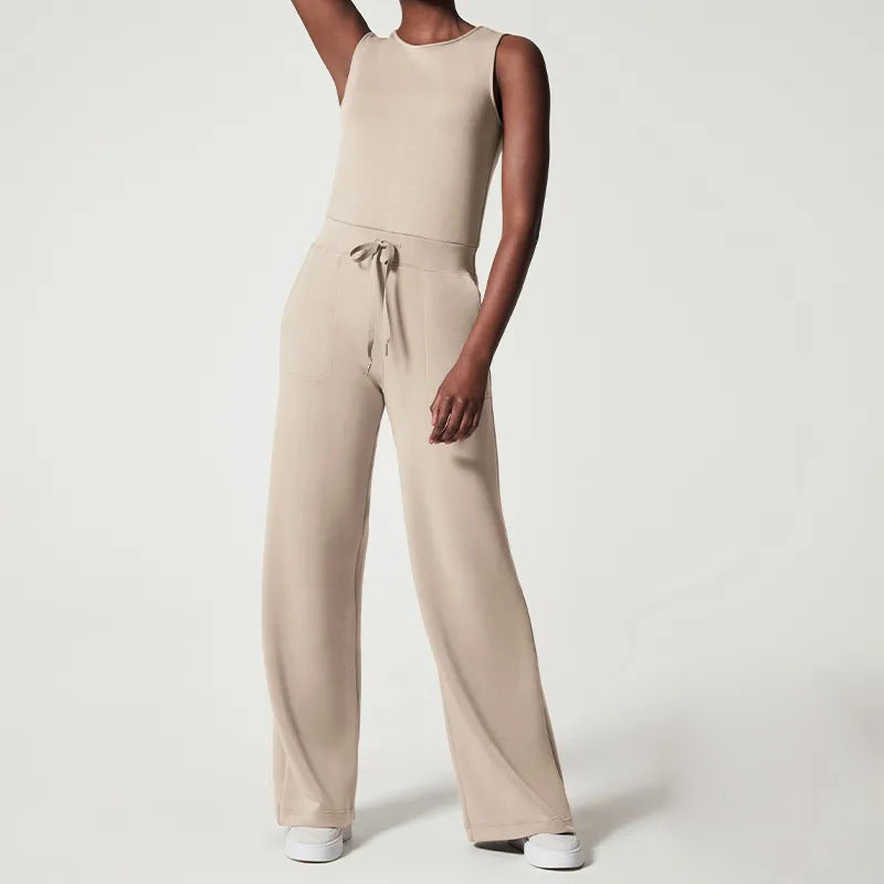 Diana | Élégance Allure Jumpsuit für Damen mit Rundhalsausschnitt