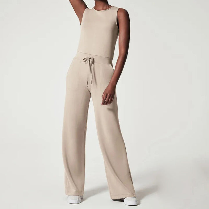 Diana | Élégance Allure Jumpsuit für Damen mit Rundhalsausschnitt