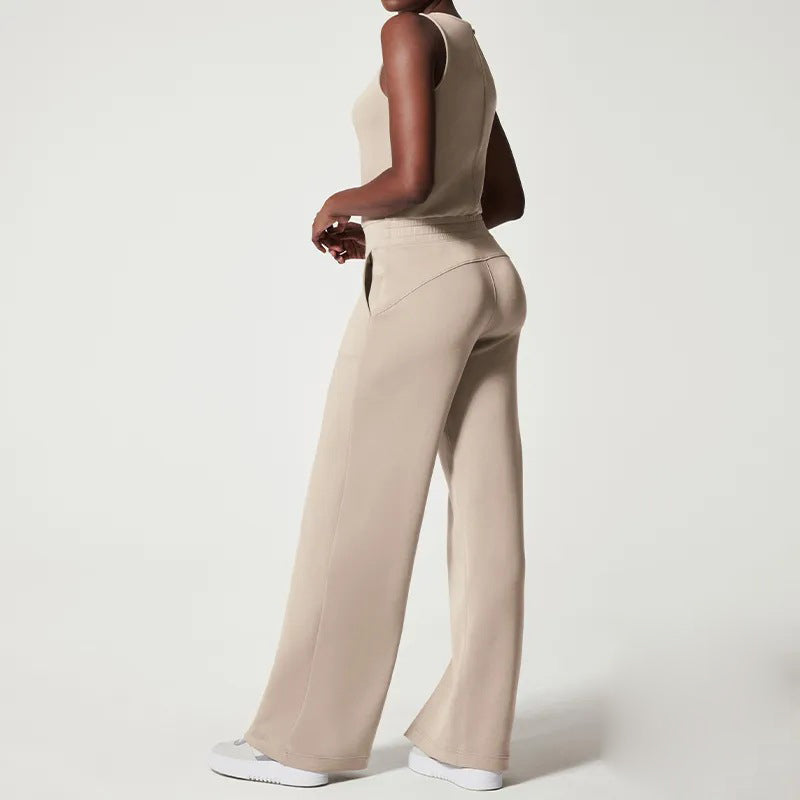 Diana | Élégance Allure Jumpsuit für Damen mit Rundhalsausschnitt