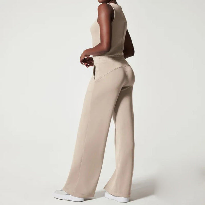 Diana | Élégance Allure Jumpsuit für Damen mit Rundhalsausschnitt
