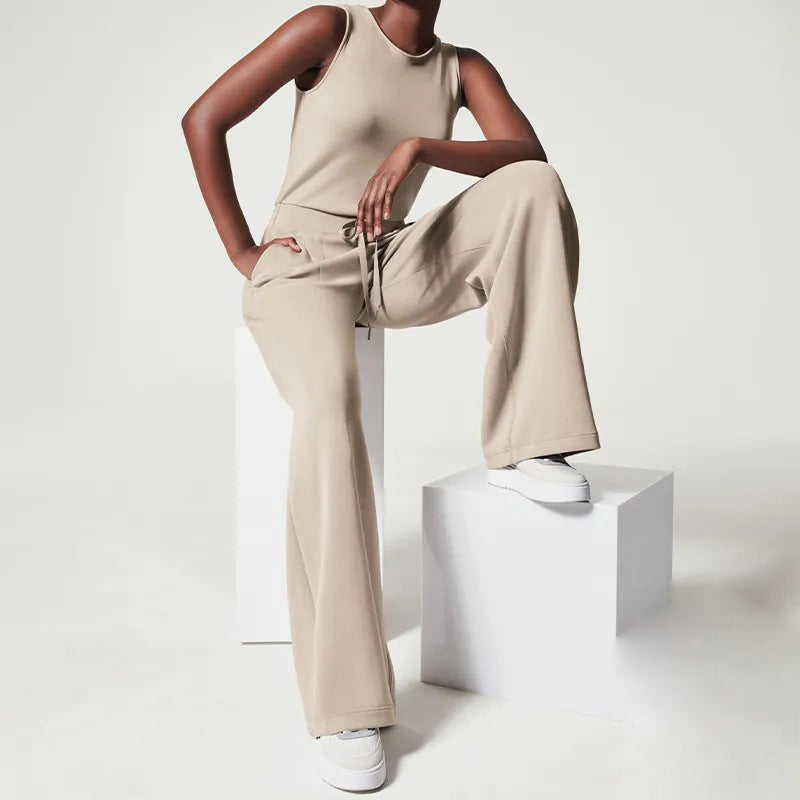 Diana | Élégance Allure Jumpsuit für Damen mit Rundhalsausschnitt