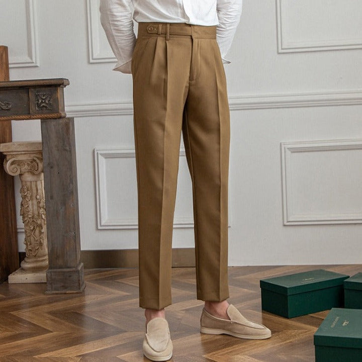 Herren Anzughose mit Taschen und geradem Bein