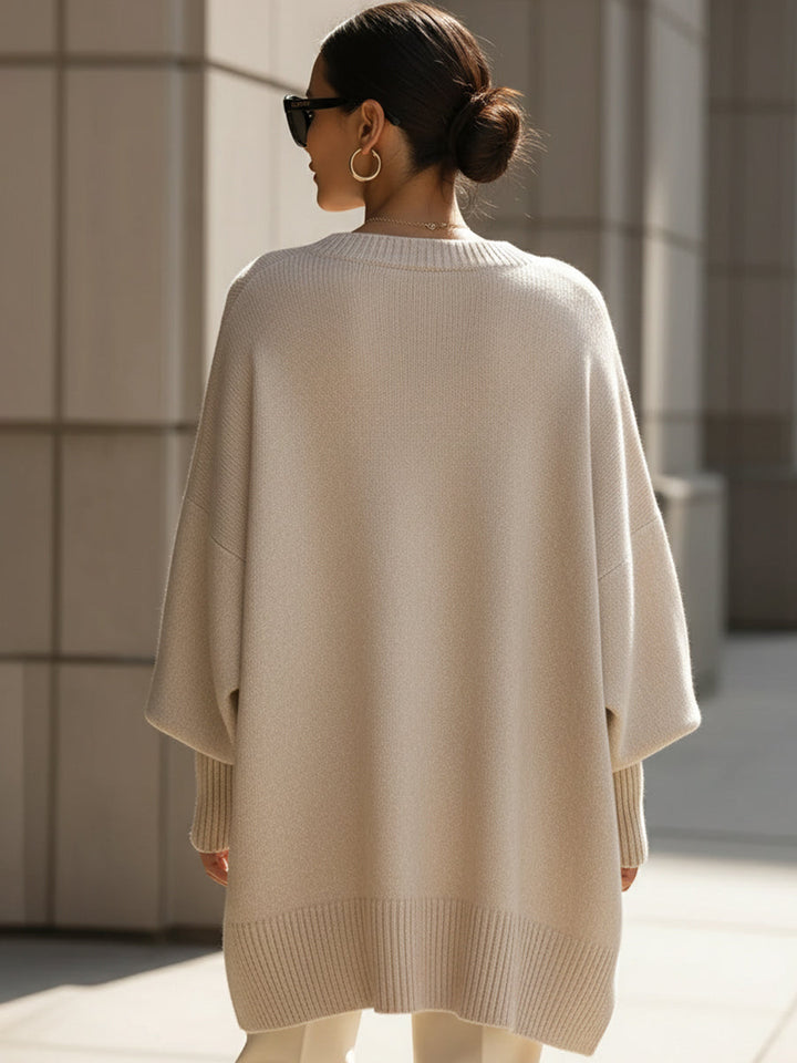Jane | Oversized Pullover für Damen mit Rundhalsausschnitt und langen Ärmeln