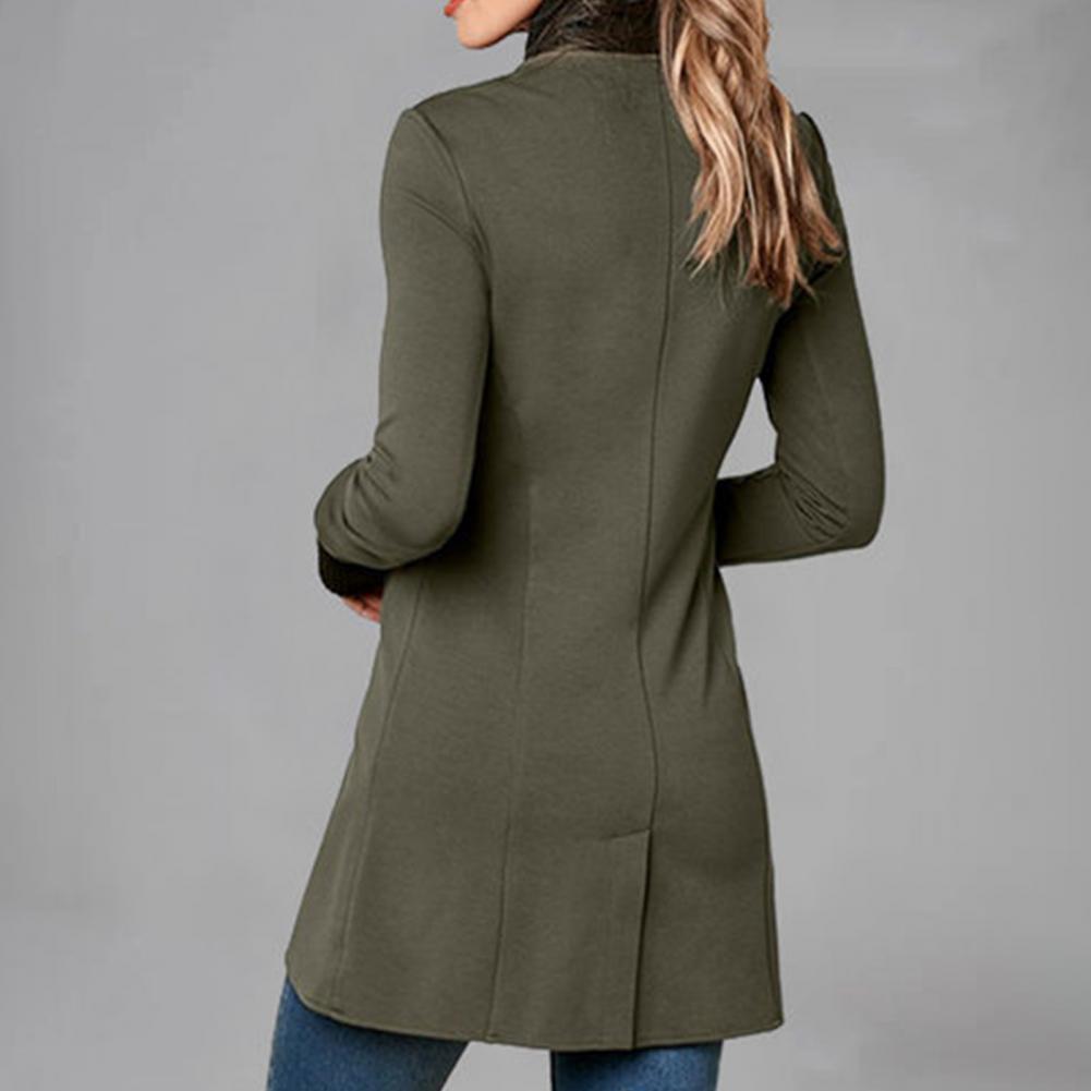 Damen-Jacke mit Stehkragen, langen Ärmeln und Knöpfen