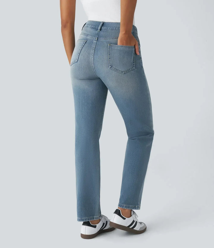 Kate | Elastische und Bequeme Hose für Damen mit weiter Passform und hohem Bund