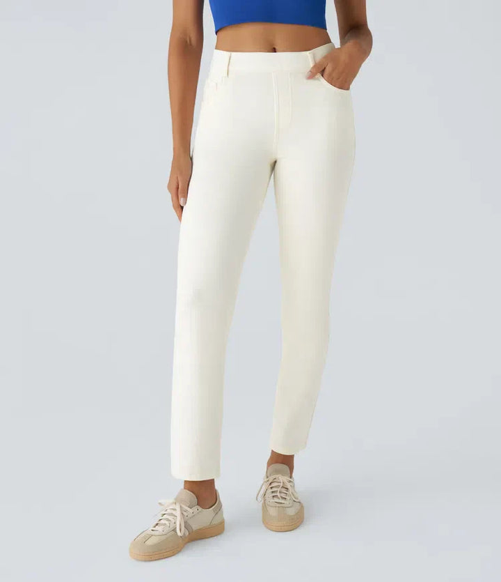 Kate | Elastische und Bequeme Hose für Damen mit weiter Passform und hohem Bund
