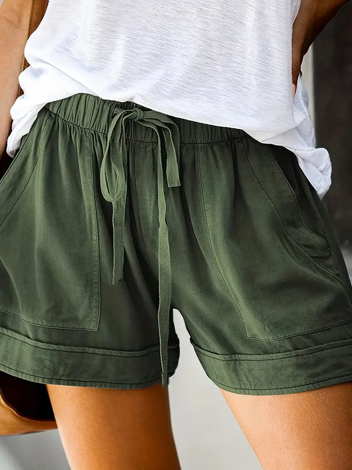 Denzel | Lässige Sommer-Shorts für Damen mit Kordelzug
