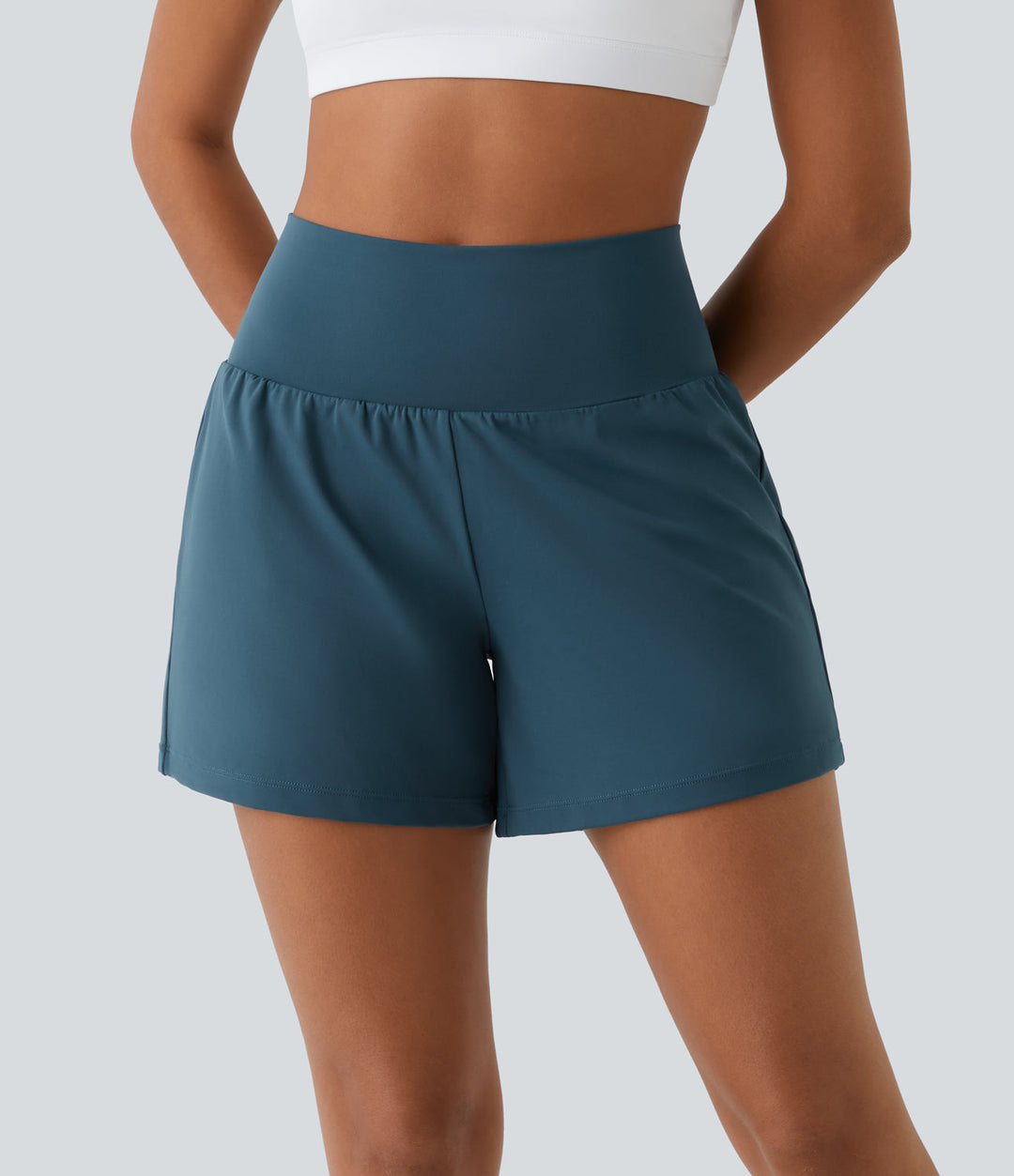 Luigia | 2 in 1 Yoga Shorts für Damen mit Hoher Taille und schmaler Passform