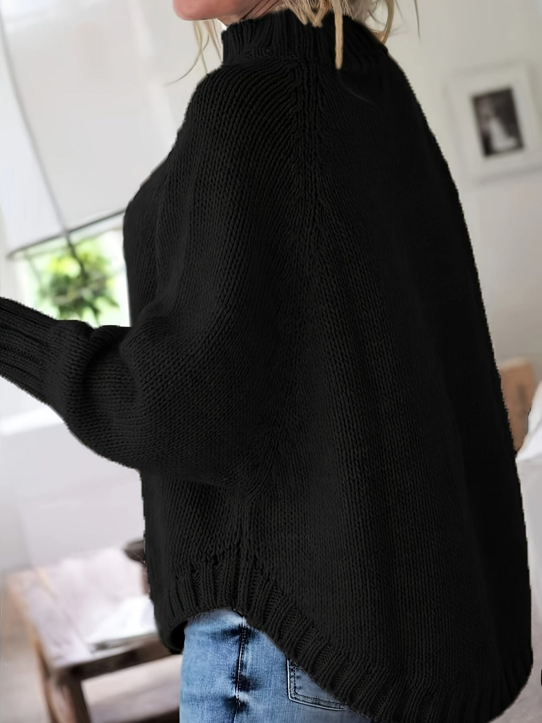 Heidi | Bequemer Vintage Kabelpullover für Damen mit Rollkragen und langen Ärmeln