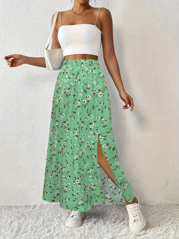 Paige | Floral Print Maxi Rock für Damen
