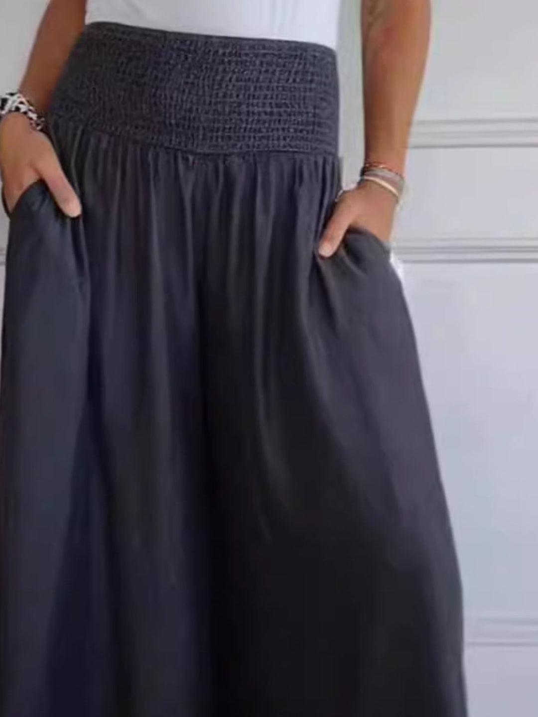 Marlene | Weit geschnittene für den Sommer Hose für Damen mit Blumenmuster