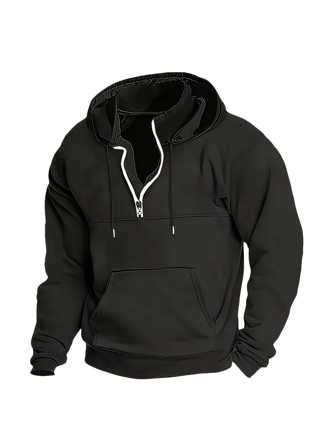 Tommie Herren Sweatshirt mit Reißverschluss, Kapuze und langen Ärmeln