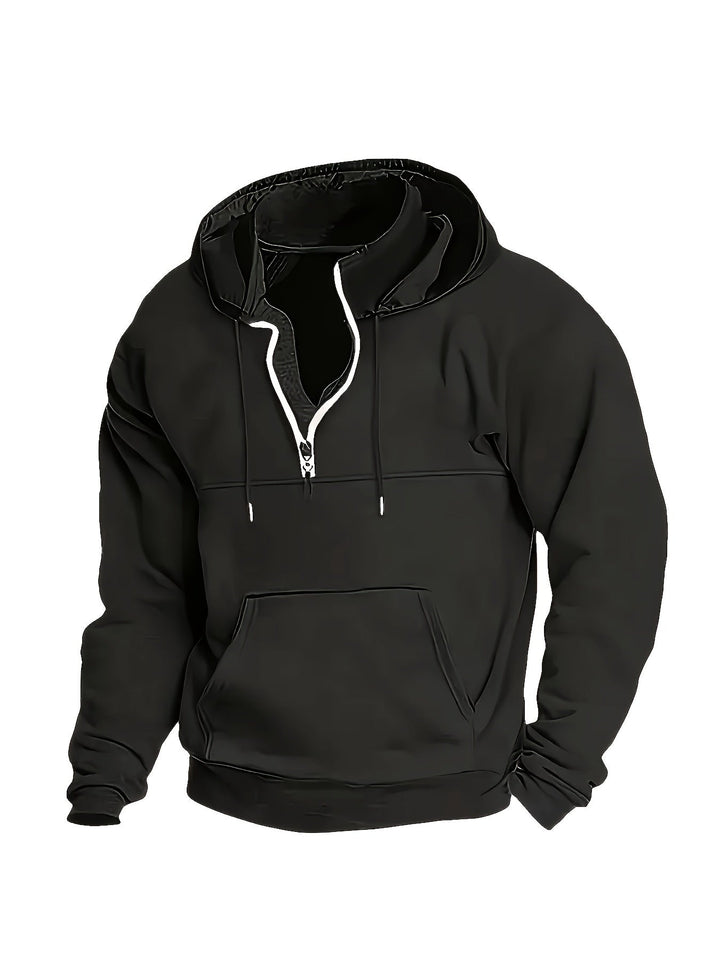 Tommie Herren Sweatshirt mit Reißverschluss, Kapuze und langen Ärmeln