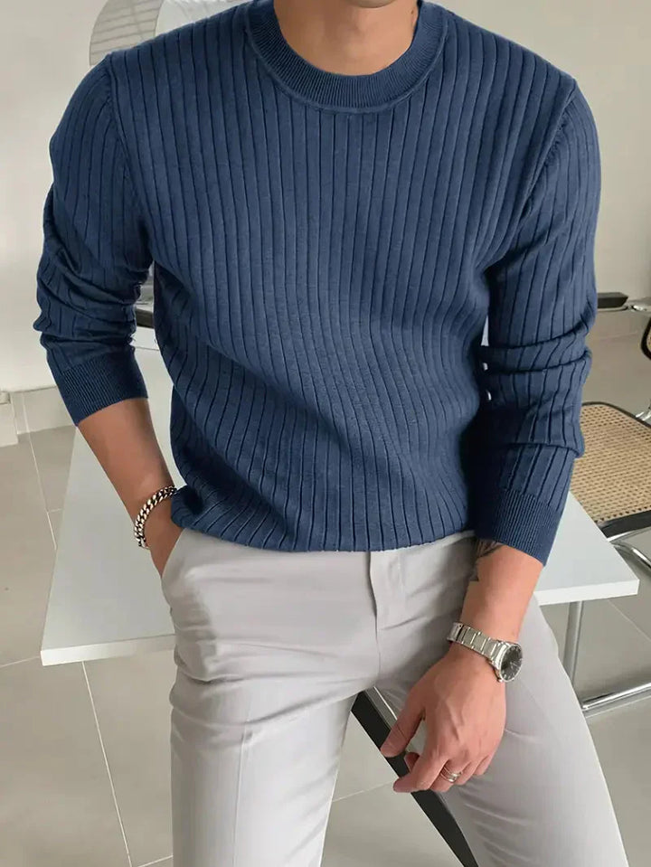 Brit und Boho | Mike Essential Rundhalspullover mit Rundhalsausschnitt