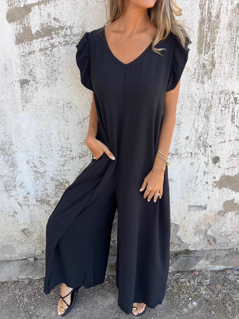 Zayla | Schicker Leoparden-Jumpsuit für Damen mit Rundhalsausschnitt