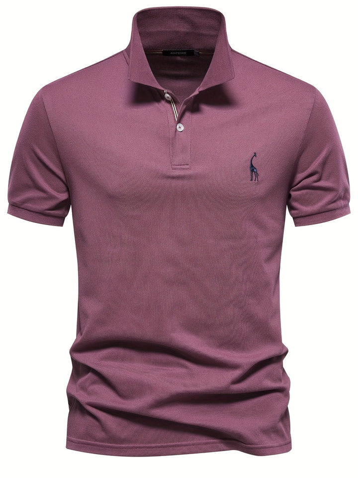Leonardo | Herren besticktes Poloshirt mit kurzen Ärmeln