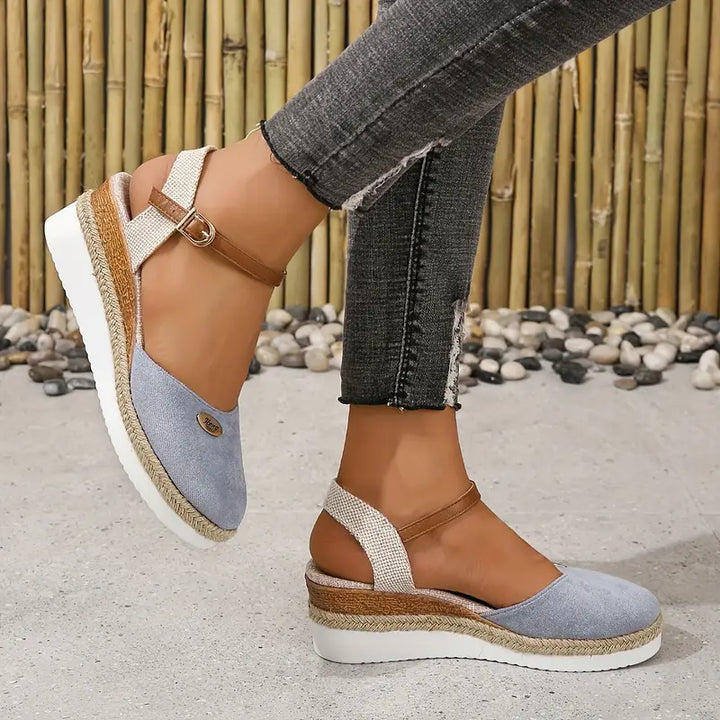 Alfonsa | Orthopädische Sandalen für Damen mit Plateau, Atmungsaktiv und Entspannt