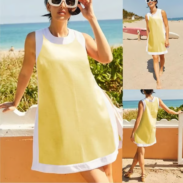 Nadia | Breeze Entspanntes Minikleid für Damen mit Leoparden-Print