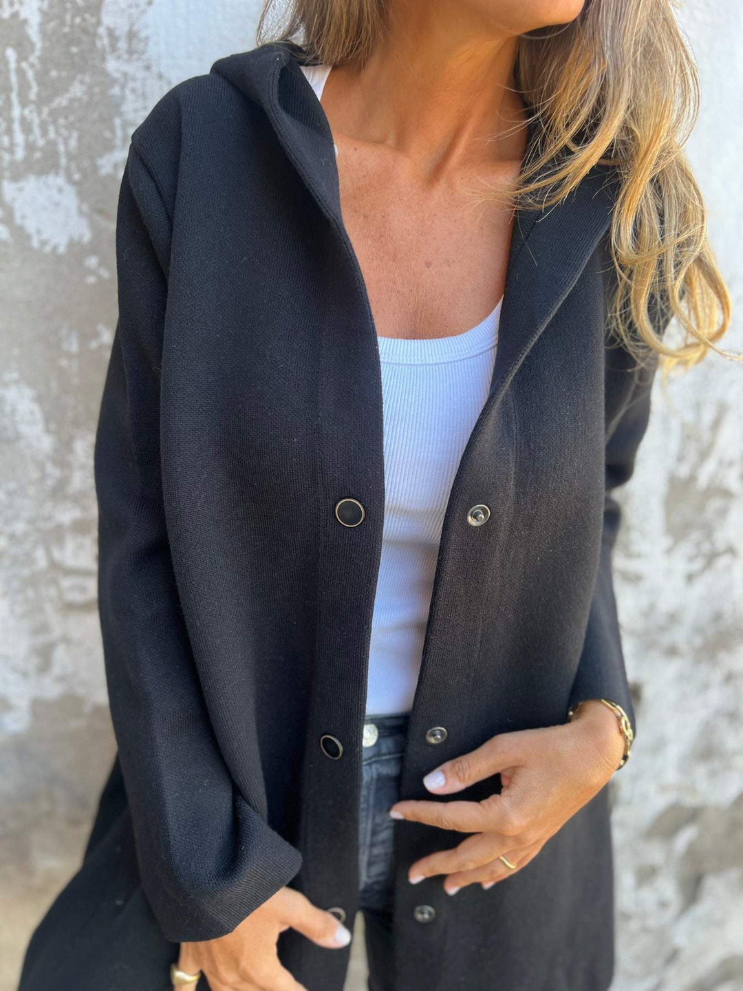 Luigia | Lässige Einreihige Kapuzenjacke für Damen mit langen Ärmeln