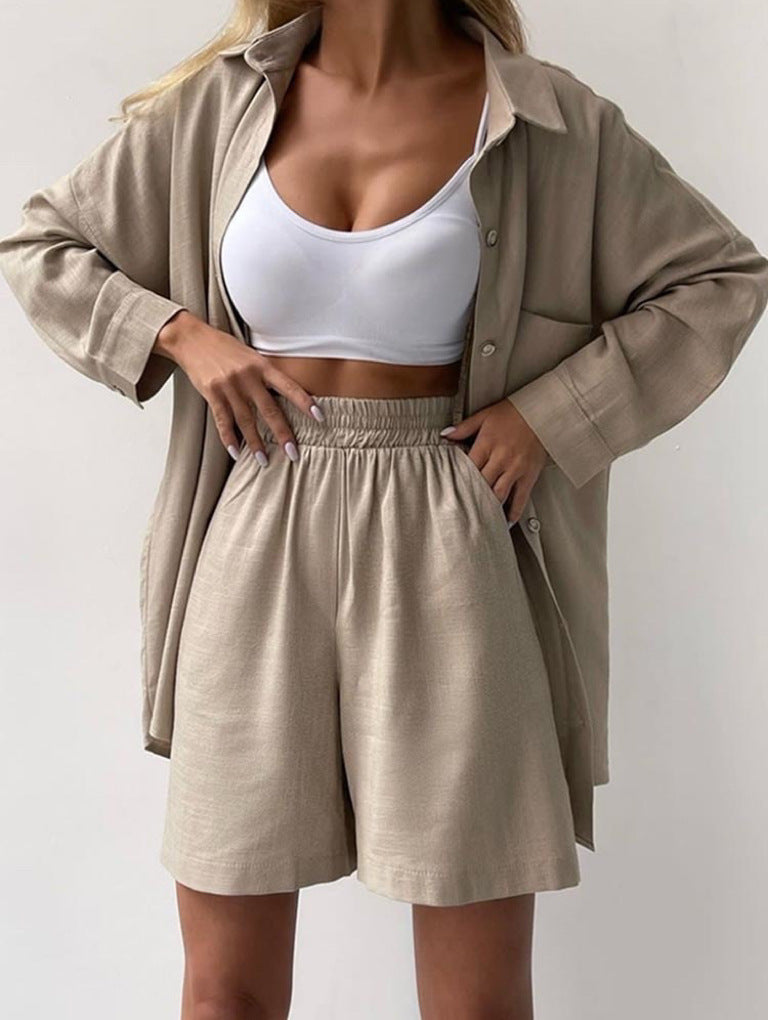 Anessa | Elegantes Zweiteiliges Set für Damen mit V-Ausschnitt und langen Ärmeln