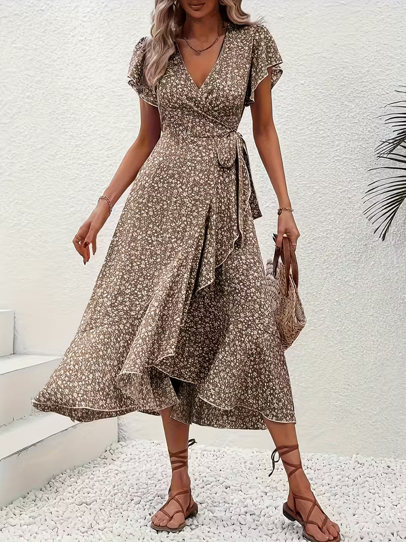 Elara | Fließendes, Bauch-umspielendes Wickelkleid für Damen