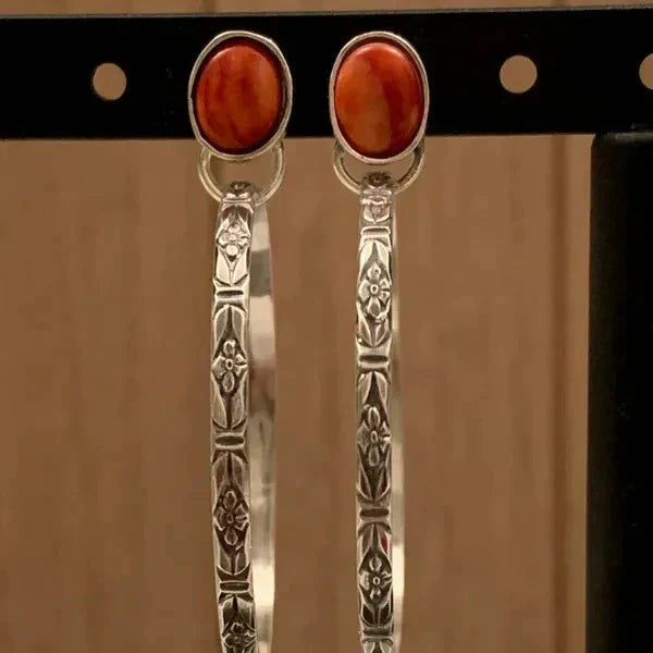 Vintage Onyx Boho Ohrringe für Damen