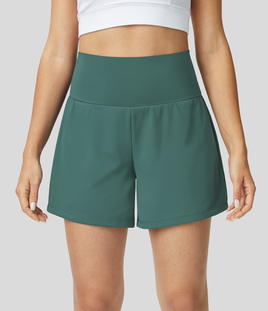 Luigia | 2 in 1 Yoga Shorts für Damen mit Hoher Taille und schmaler Passform