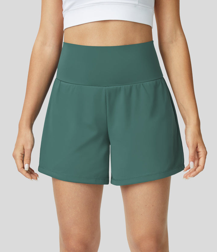 Luigia | 2 in 1 Yoga Shorts für Damen mit Hoher Taille und schmaler Passform