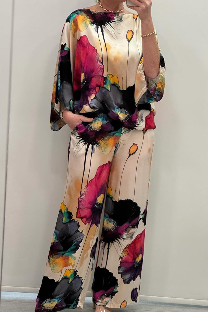 Emmarie | Elegantes Bedrucktes Set für Damen mit Blumenmuster
