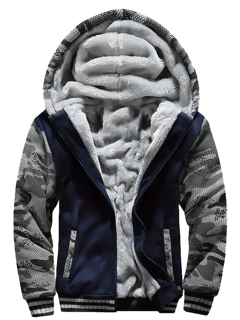 Noah | Warme Herren Jacke mit Kapuze und langen Ärmeln