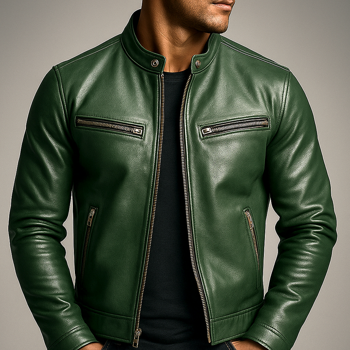 Herren Bikerjacke mit Taschen und Reissverschluss