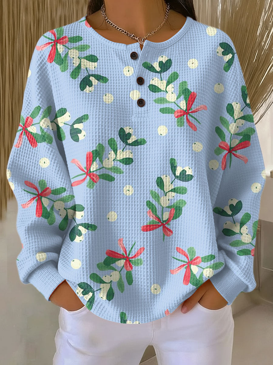 Rikke | Weicher Pullover für Damen mit Weihnachtsmotiv und Rundhalsausschnitt