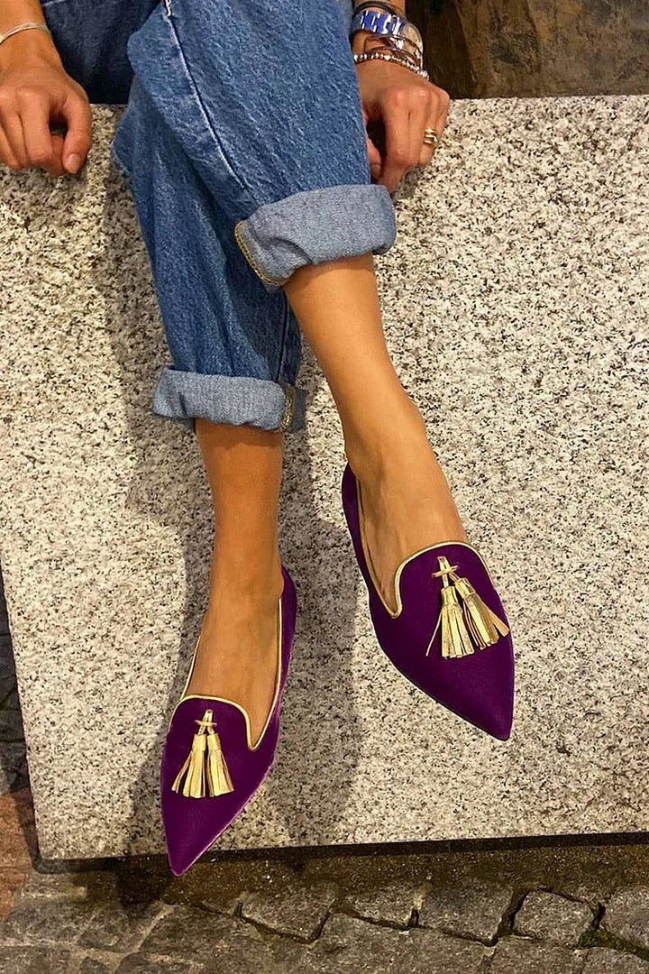 Loafer für Damen mit Eleganten Quasten