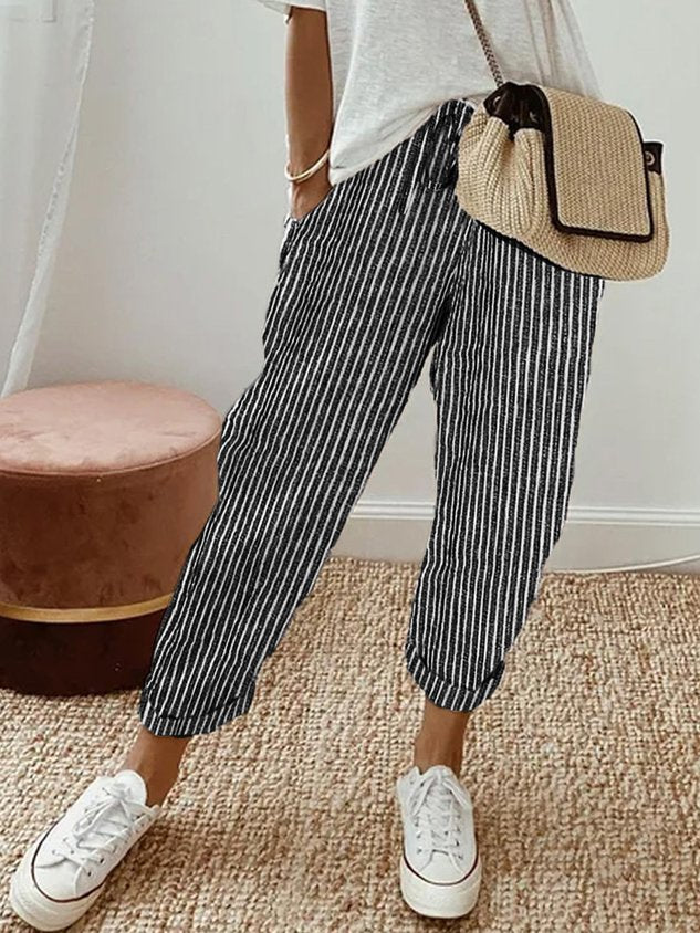 Lotte Luxe Komforthose für Damen mit geradem Bein und hohem Bund